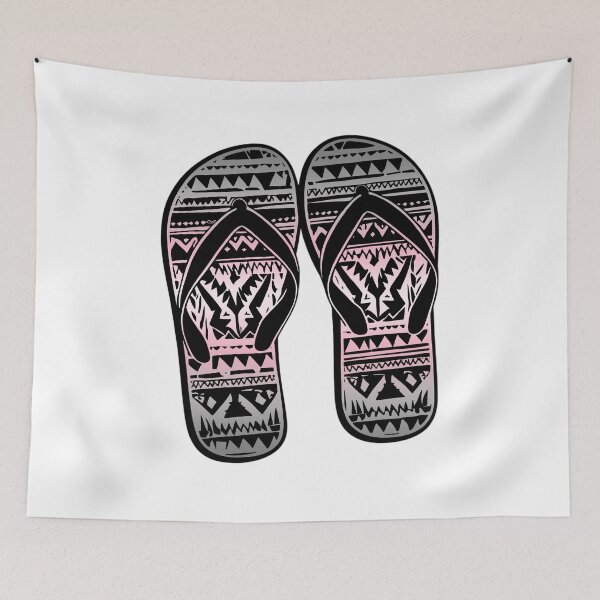 Item preview, Demigirl Pride Flag Tribal Flip-Flops Design – Vibrant Pride Art designed and sold by Travelslightly.