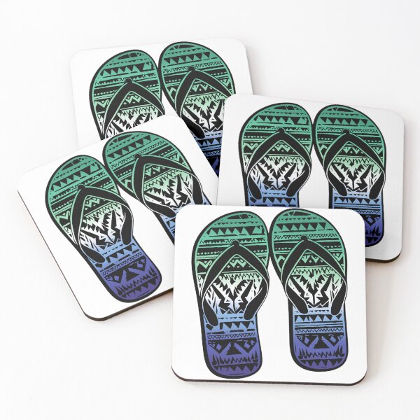 Item preview, Gay MLM Pride Flag Tribal Flip-Flops Design – Vibrant Pride Art designed and sold by Travelslightly.