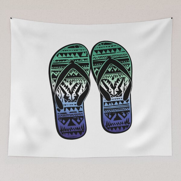 Item preview, Gay MLM Pride Flag Tribal Flip-Flops Design – Vibrant Pride Art designed and sold by Travelslightly.