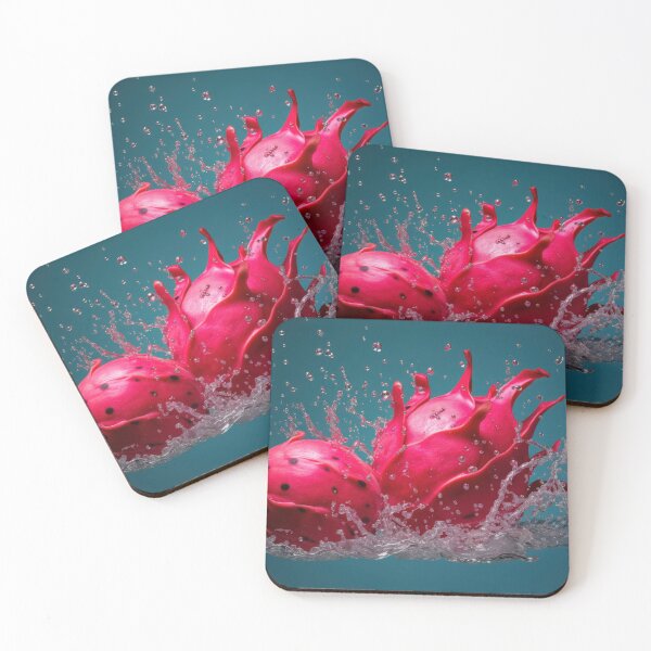 Item preview, Two vibrant dragon fruits create a dynamic splash designed and sold by anytka.