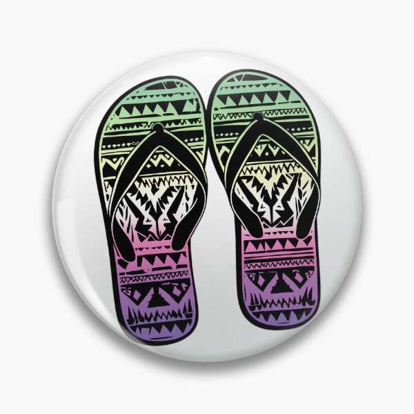 Item preview, Genderfae Pride Flag Tribal Flip-Flops Design – Vibrant Pride Art designed and sold by Travelslightly.