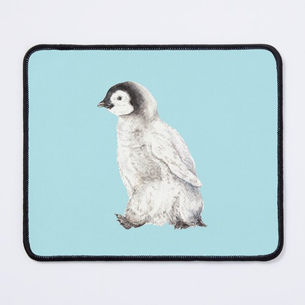 Item preview, Penguin Baby Chicks Little Blue Emperor Brown Birds Watercolor designed and sold by wanderinglaur.