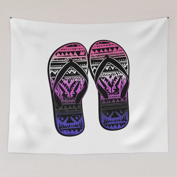 Item preview, Genderfluid Pride Flag Tribal Flip-Flops Design – Vibrant Pride Art designed and sold by Travelslightly.