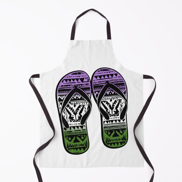 Item preview, Genderqueer Pride Flag Tribal Flip-Flops Design – Vibrant Pride Art designed and sold by Travelslightly.