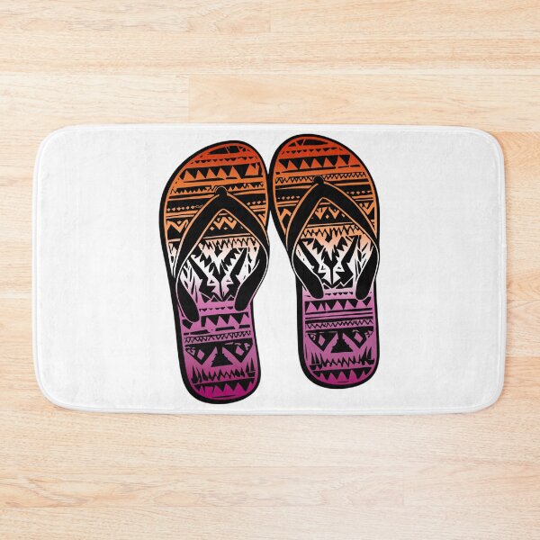 Artikelvorschau, Tribal-Flip-Flops mit lesbischem Stolz – Lebendige Stolzkunst entworfen und verkauft von Travelslightly.