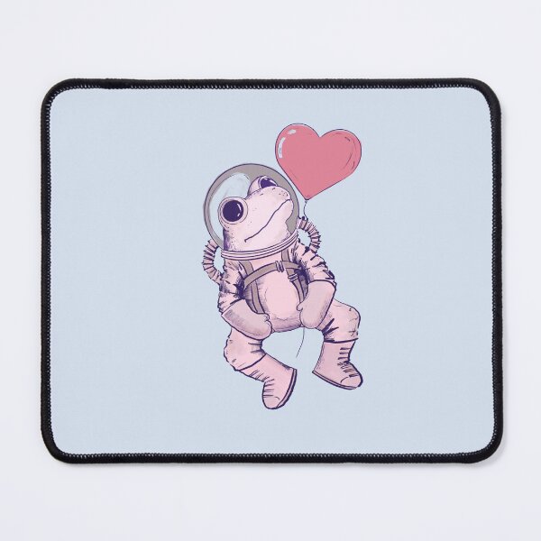 Item preview, Adorable frog astronaut in space with heart balloon designed and sold by Matoforma.