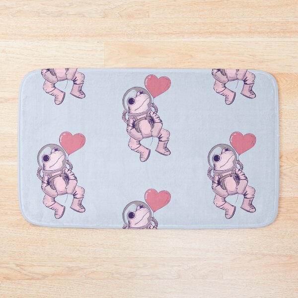 Item preview, Adorable frog astronaut in space with heart balloon designed and sold by Matoforma.