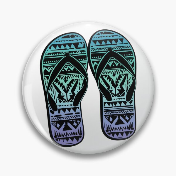 Item preview, Neptunic Pride Flag Tribal Flip-Flops Design – Vibrant Pride Art designed and sold by Travelslightly.