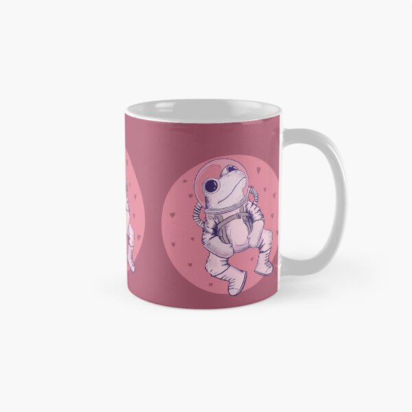 Item preview, Adorable valentine frog cosmonaut in space with heart background designed and sold by Matoforma.