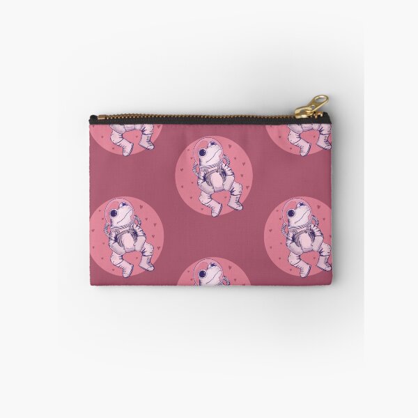 Item preview, Adorable valentine frog cosmonaut in space with heart background designed and sold by Matoforma.