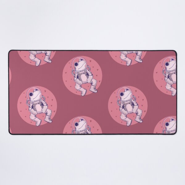 Item preview, Adorable valentine frog cosmonaut in space with heart background designed and sold by Matoforma.