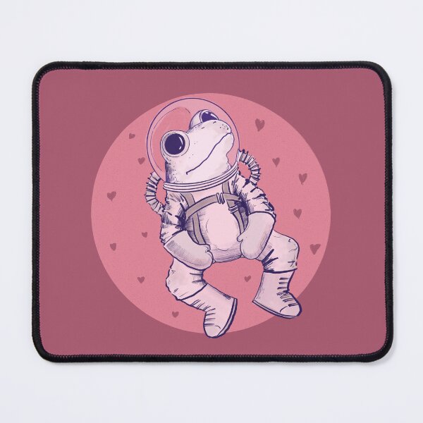 Item preview, Adorable valentine frog cosmonaut in space with heart background designed and sold by Matoforma.
