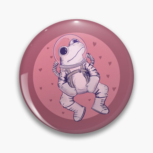 Item preview, Adorable valentine frog cosmonaut in space with heart background designed and sold by Matoforma.