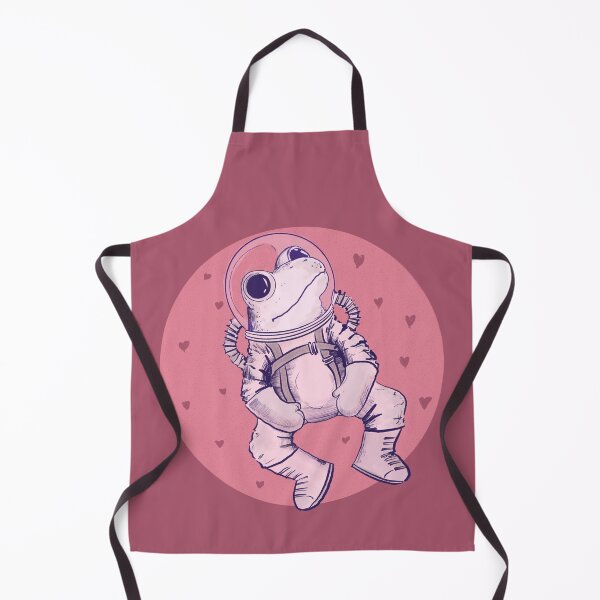 Item preview, Adorable valentine frog cosmonaut in space with heart background designed and sold by Matoforma.