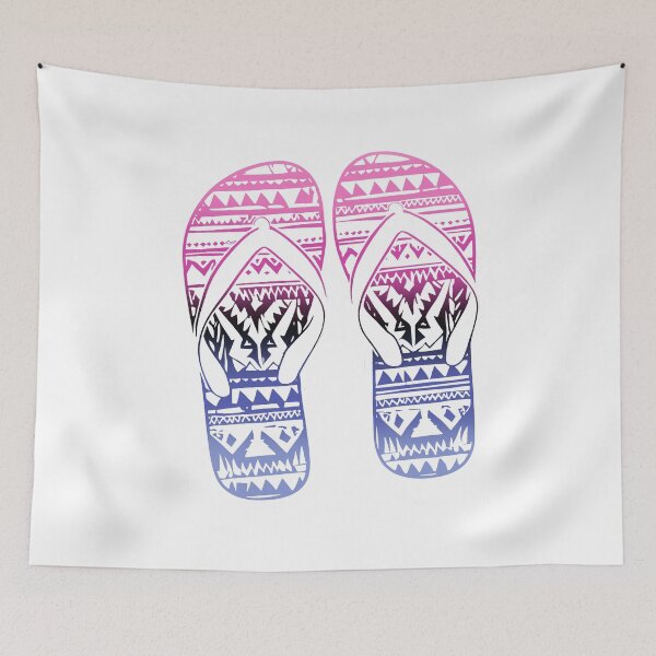 Item preview, Omnisexual Pride Flag Tribal Flip-Flops Design – Vibrant Pride Art designed and sold by Travelslightly.