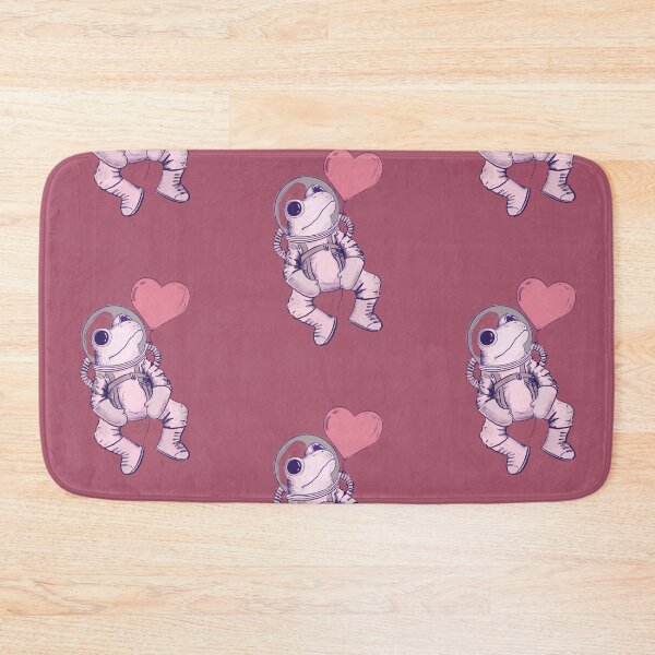 Item preview, Adorable frog cosmonaut in space with heart shaped background designed and sold by Matoforma.