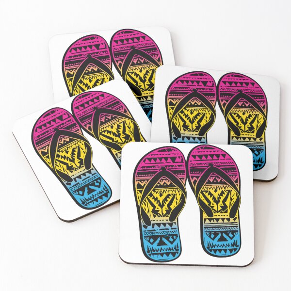 Item preview, Pansexual Pride Flag Tribal Flip-Flops Design – Vibrant Pride Art designed and sold by Travelslightly.