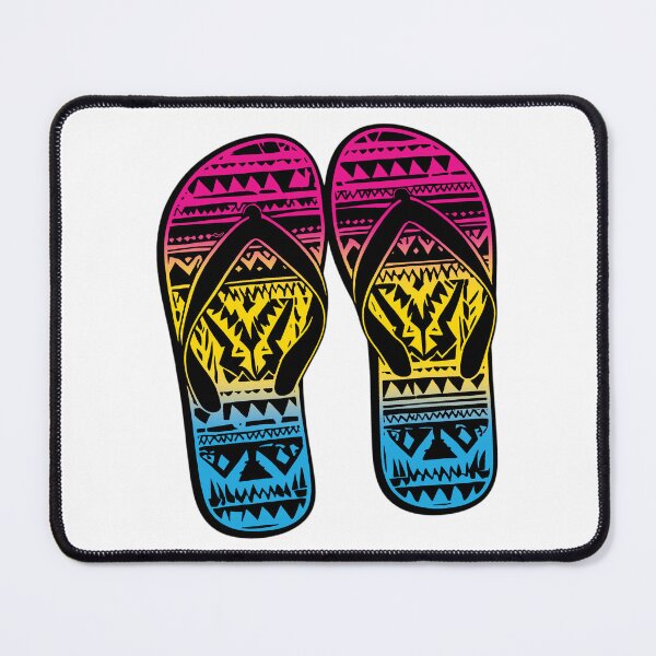Item preview, Pansexual Pride Flag Tribal Flip-Flops Design – Vibrant Pride Art designed and sold by Travelslightly.