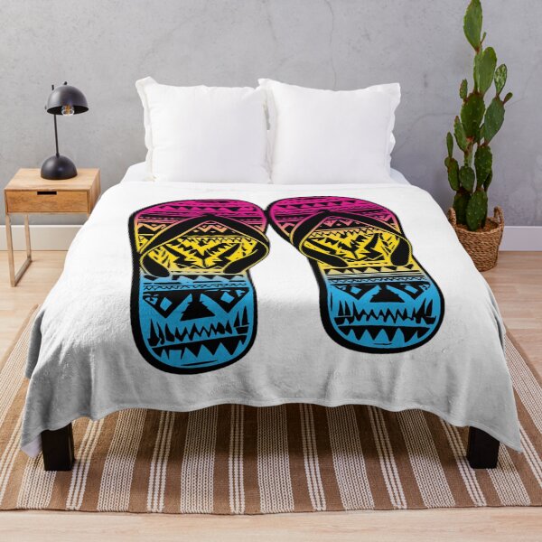 Item preview, Pansexual Pride Flag Tribal Flip-Flops Design – Vibrant Pride Art designed and sold by Travelslightly.