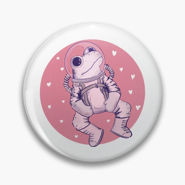 Item preview, Cute valentine frog in space with heart background designed and sold by Matoforma.