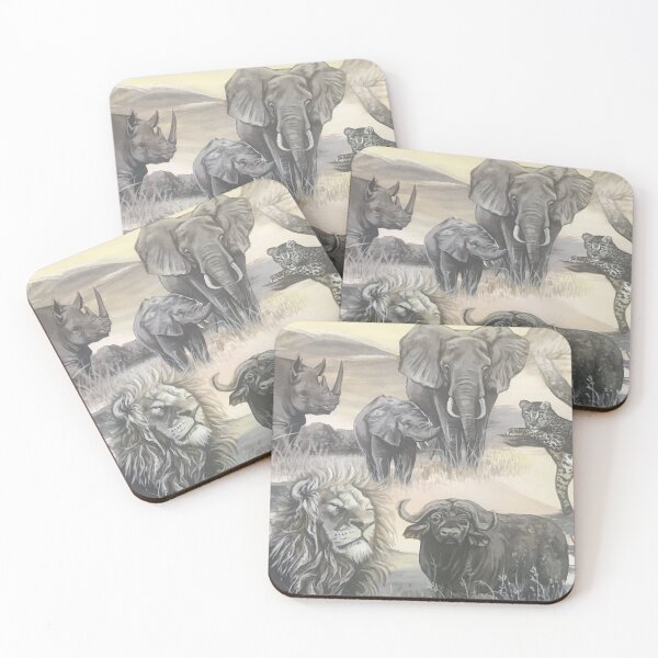Item preview, The Big Five of African Wildlife Painting designed and sold by alloftheinspired.