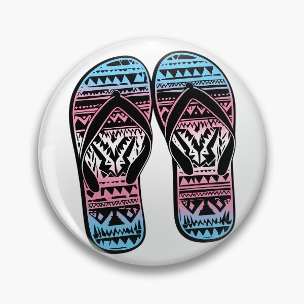 Item preview, Transgender Pride Flag Tribal Flip-Flops Design – Vibrant Pride Art designed and sold by Travelslightly.