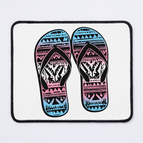 Item preview, Transgender Pride Flag Tribal Flip-Flops Design – Vibrant Pride Art designed and sold by Travelslightly.
