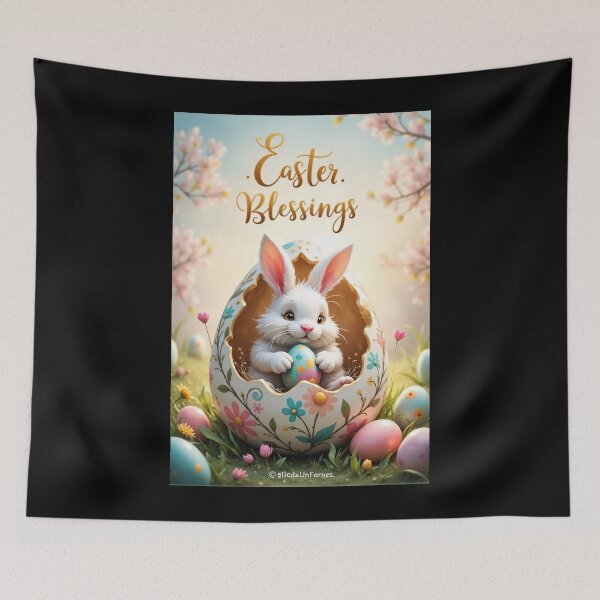Artikelvorschau, Niedliches Osterdesign mit Hase und Ei entworfen und verkauft von ArtCreator2023.