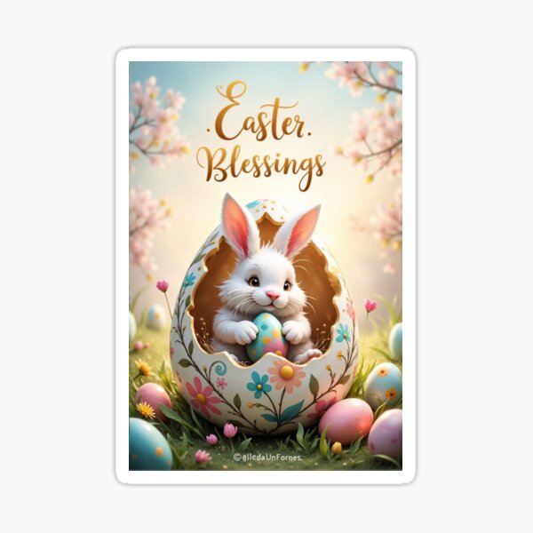 Item preview, Cute Easter design with bunny and egg designed and sold by ArtCreator2023.