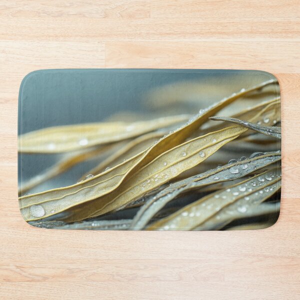 Item preview, Close-up view of delicate dried leaves with droplets resting on their surface, showcasing intricate textures and natural beauty designed and sold by anytka.