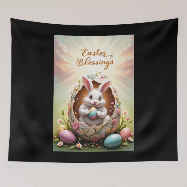 Artikelvorschau, Verträumter Osterhase in eleganter Osterkulisse entworfen und verkauft von ArtCreator2023.