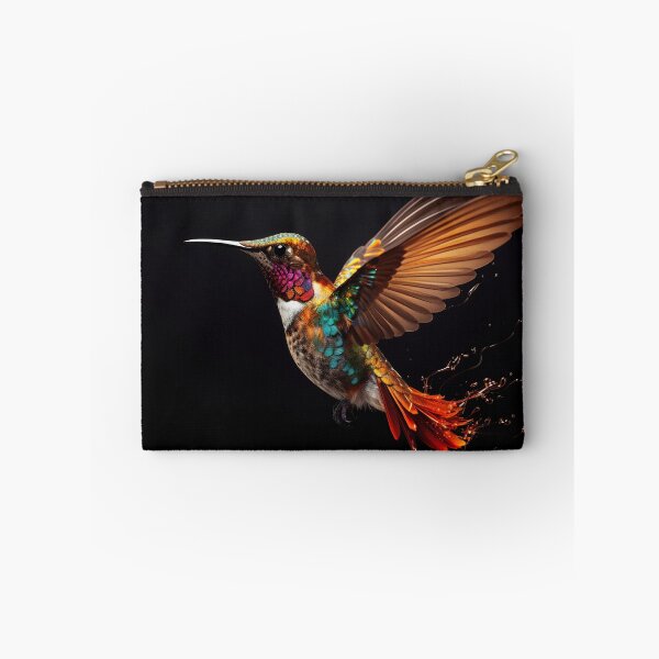 Item preview, Vibrant hummingbird flapping wings in darkness designed and sold by anytka.
