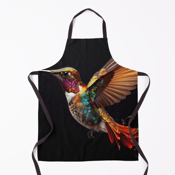 Item preview, Vibrant hummingbird flapping wings in darkness designed and sold by anytka.