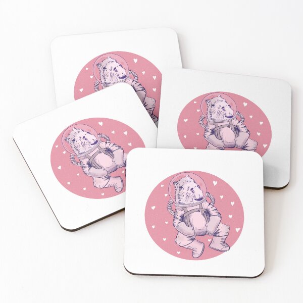 Item preview, Cute valentine capybara in space with heart background designed and sold by Matoforma.