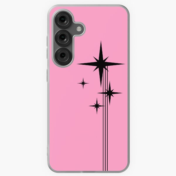 Item preview, 1950s Atomic Age Retro Starbursts Light Pink and Black designed and sold by kierkegaard.