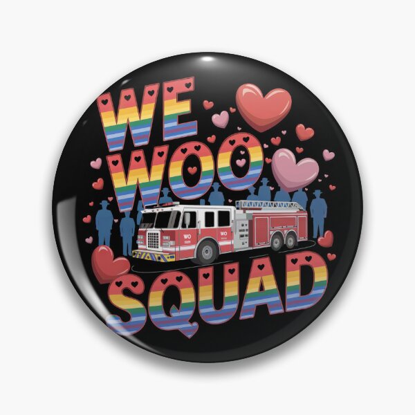 Item preview, We woo squad Valentines, fire truck designed and sold by MadCatPrints.
