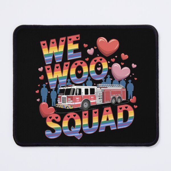 Item preview, We woo squad Valentines, fire truck designed and sold by MadCatPrints.