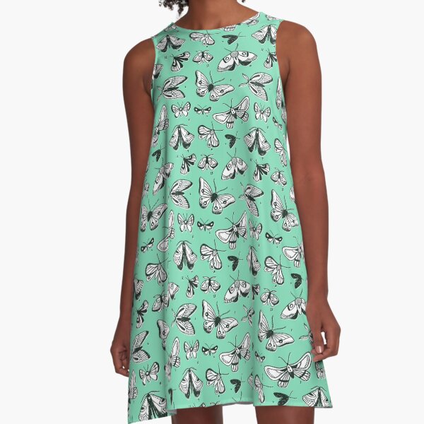 Item preview, green moths designed and sold by Michelle doran.