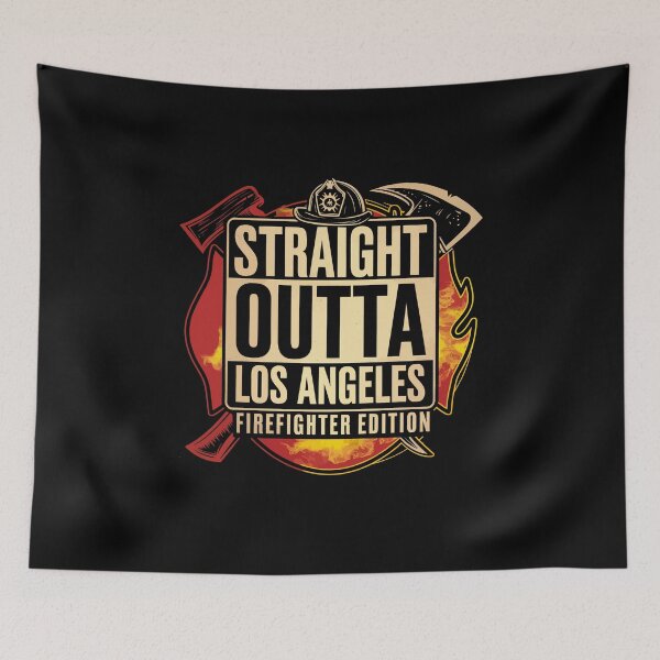 Item preview, Straight Outta Los Angeles – Firefighter Edition designed and sold by tmerchtrends.