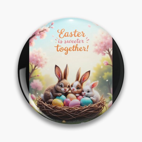Item preview, Magical Easter bunnies in a springlike nest designed and sold by ArtCreator2023.
