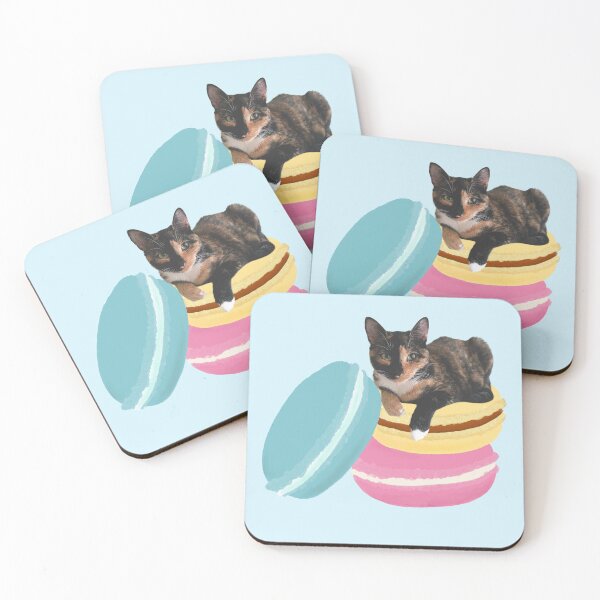 Item preview, Tortie Cat on Macarons designed and sold by letsgroove.