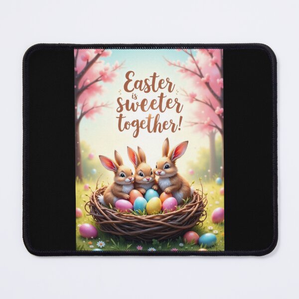Item preview, Rabbit family and Easter joy in a colorful nest designed and sold by ArtCreator2023.