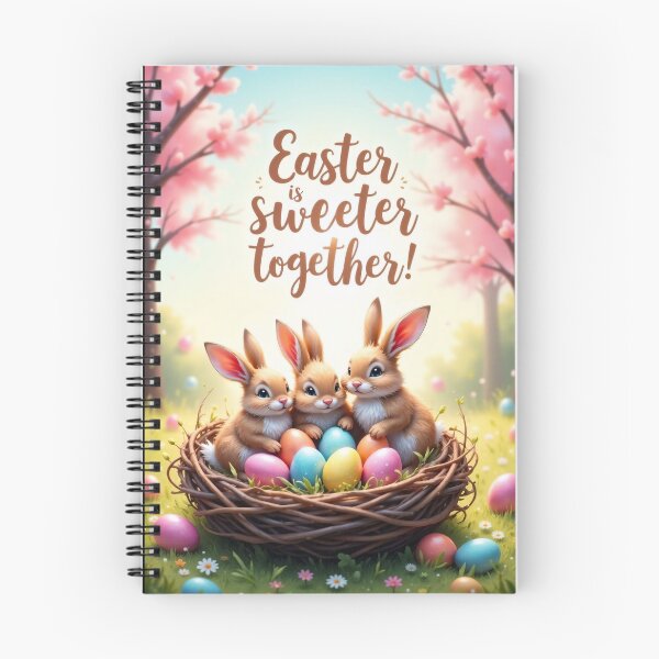 Item preview, Rabbit family and Easter joy in a colorful nest designed and sold by ArtCreator2023.