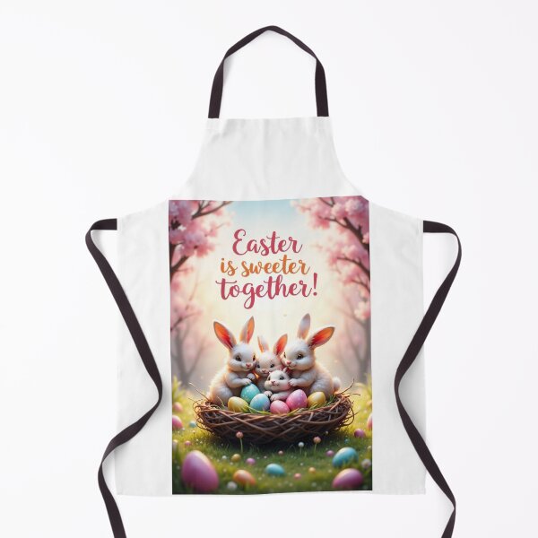 Item preview, Simple joys: Easter bunnies united in a nest designed and sold by ArtCreator2023.