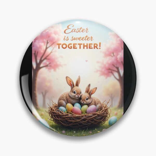 Item preview, Springtime: Cuddly bunnies and Easter eggs designed and sold by ArtCreator2023.