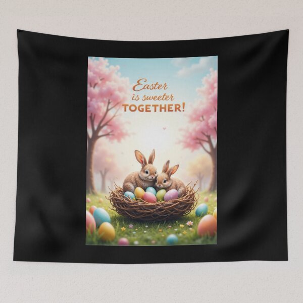 Item preview, Springtime: Cuddly bunnies and Easter eggs designed and sold by ArtCreator2023.