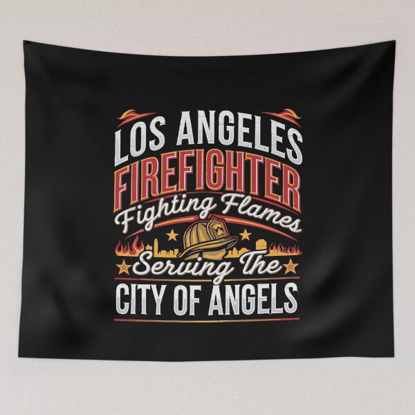 Item preview, Los Angeles Firefighter – Fighting Flames, Serving the City of Angels designed and sold by tmerchtrends.