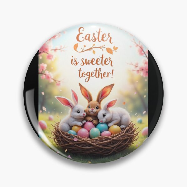Item preview, Loving bunnies in colorful Easter happiness designed and sold by ArtCreator2023.