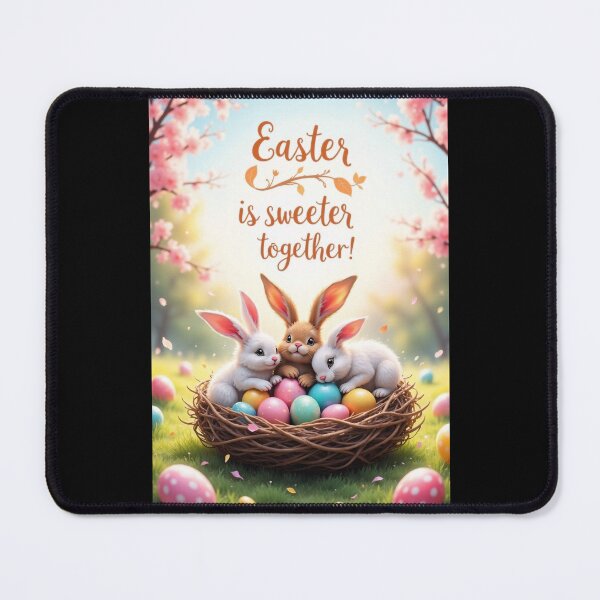 Item preview, Loving bunnies in colorful Easter happiness designed and sold by ArtCreator2023.