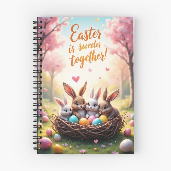 Item preview, Spring Magic: Rabbit Family in the Easter Nest designed and sold by ArtCreator2023.